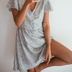 Baby blue floral dress